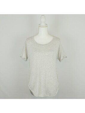 Matty M Women's Small Gray Heather Scoop Neck Short Sleeve Tunic Length Tee